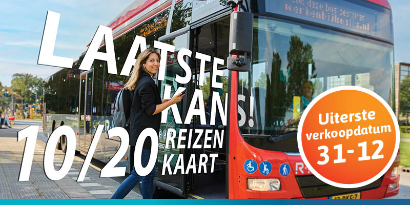 Bestel nu nog je 10 en 20 reizenkaart